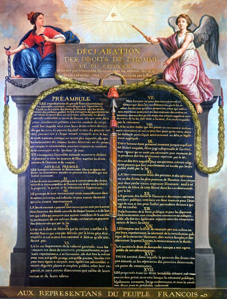 法国，人权和公民权宣言，1789