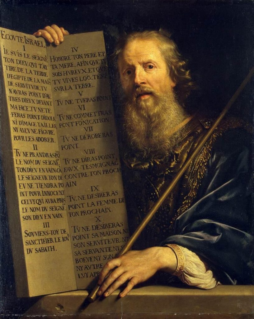 Moses with the Ten Commandments by Philippe de Champaigne.
